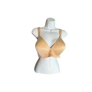 Bali Comfort Revolution Bra XL Nude Full Coverage Wireless Underwire Shaping